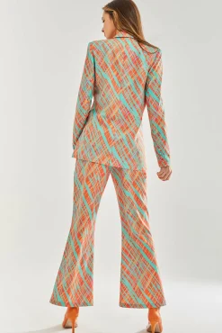 Women Liquorish Scribble Print Blazer