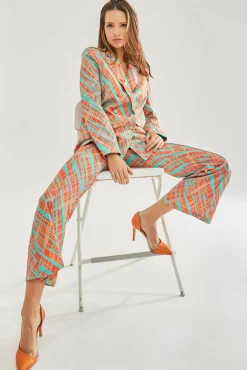 Women Liquorish Scribble Print Blazer