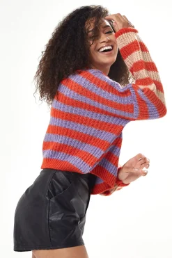 Women Liquorish Stripes Jumper In