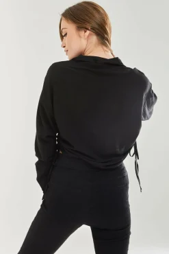 Women Liquorish Tie Side Blouse