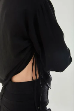 Women Liquorish Tie Side Blouse