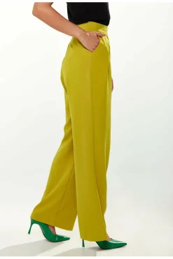Women Liquorish Tie Waist Wide Leg Trousers In