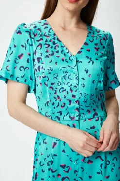 Women Liquorish Wide Leg Jumpsuit In Animal Print