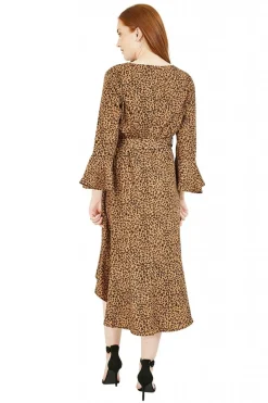 Women Mela London Animal Print Fitted Dress