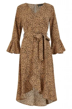Women Mela London Animal Print Fitted Dress