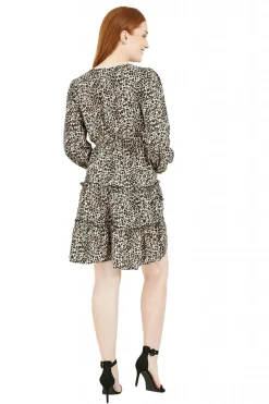 Women Mela London Animal Tiered Wrap Dress