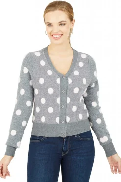 Women Mela London Buttoned Down Spot Cardigan