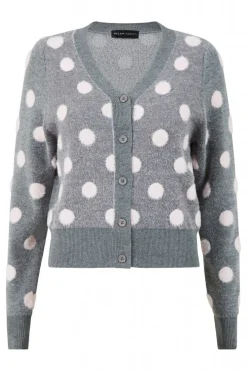 Women Mela London Buttoned Down Spot Cardigan