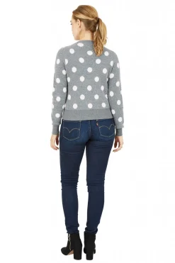 Women Mela London Buttoned Down Spot Cardigan