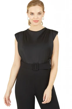 Women Mela London Cowl Neck Stretch Jumpsuit