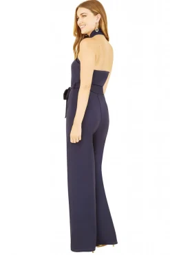 Women Mela London Cross Over Halter Neck Jumpsuit