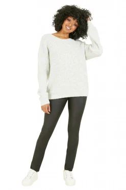 Women Mela London Diamante Button Knitted Jumper