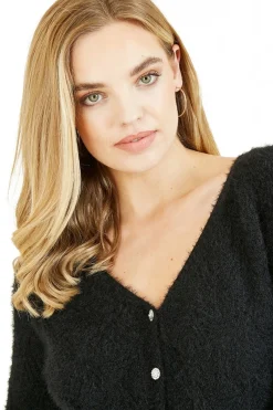 Women Mela London Diamond Stitch Knitted Cardigan