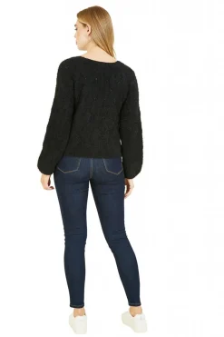 Women Mela London Diamond Stitch Knitted Cardigan