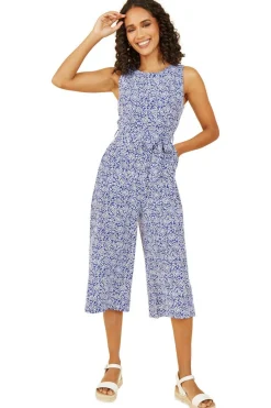 Women Mela London Ditsy Floral Print Culotte Jumpsuit