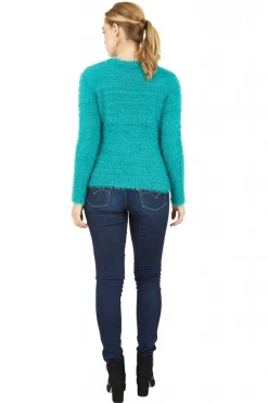 Women Mela London Fluffy Jumper With Sequins