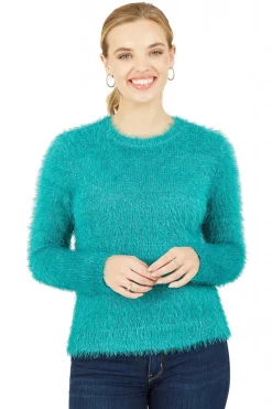 Women Mela London Fluffy Jumper With Sequins