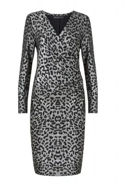 Women Mela London Leopard Print Bodycon Midi Dress