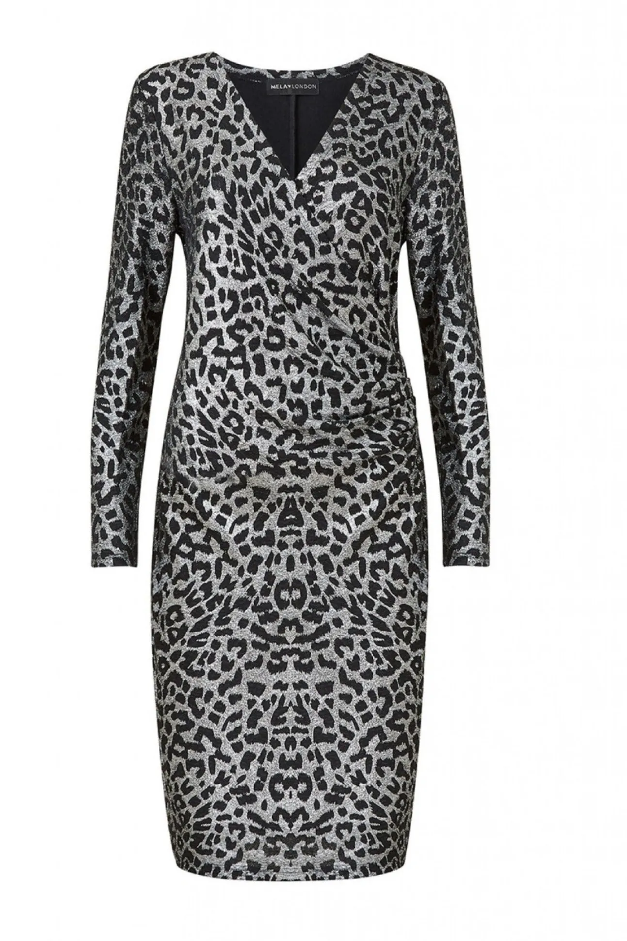 Women Mela London Leopard Print Bodycon Midi Dress