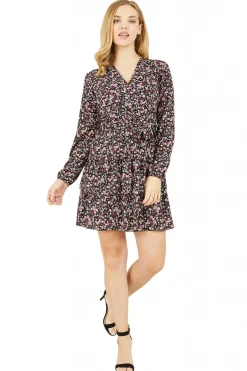Women Mela London Mela Ditsy Flower Wrap Frill Dress