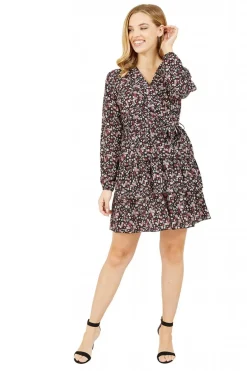 Women Mela London Mela Ditsy Flower Wrap Frill Dress