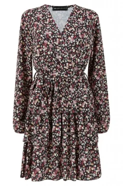 Women Mela London Mela Ditsy Flower Wrap Frill Dress
