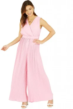 Women Mela London Pleated Jumpsuit With Belt