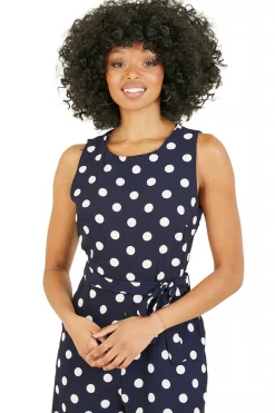Women Mela London Polka Dot Culotte Jumpsuit