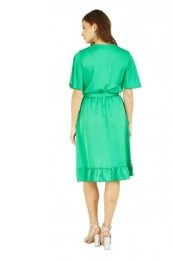 Women Mela London Satin Wrap Dress