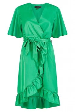 Women Mela London Satin Wrap Dress