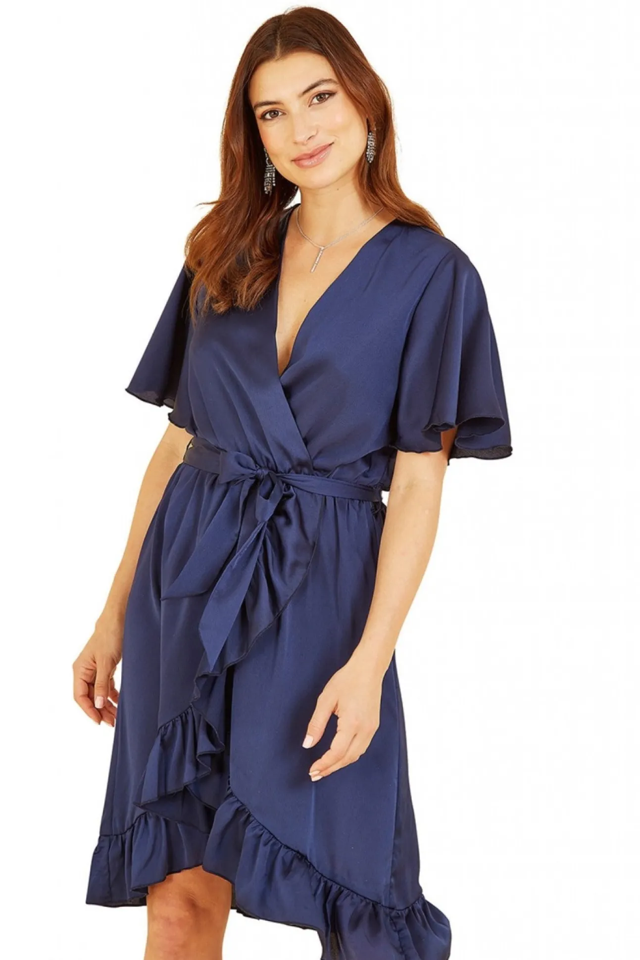 Women Mela London Satin Wrap Dress