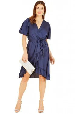 Women Mela London Satin Wrap Dress