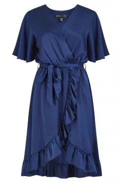 Women Mela London Satin Wrap Dress