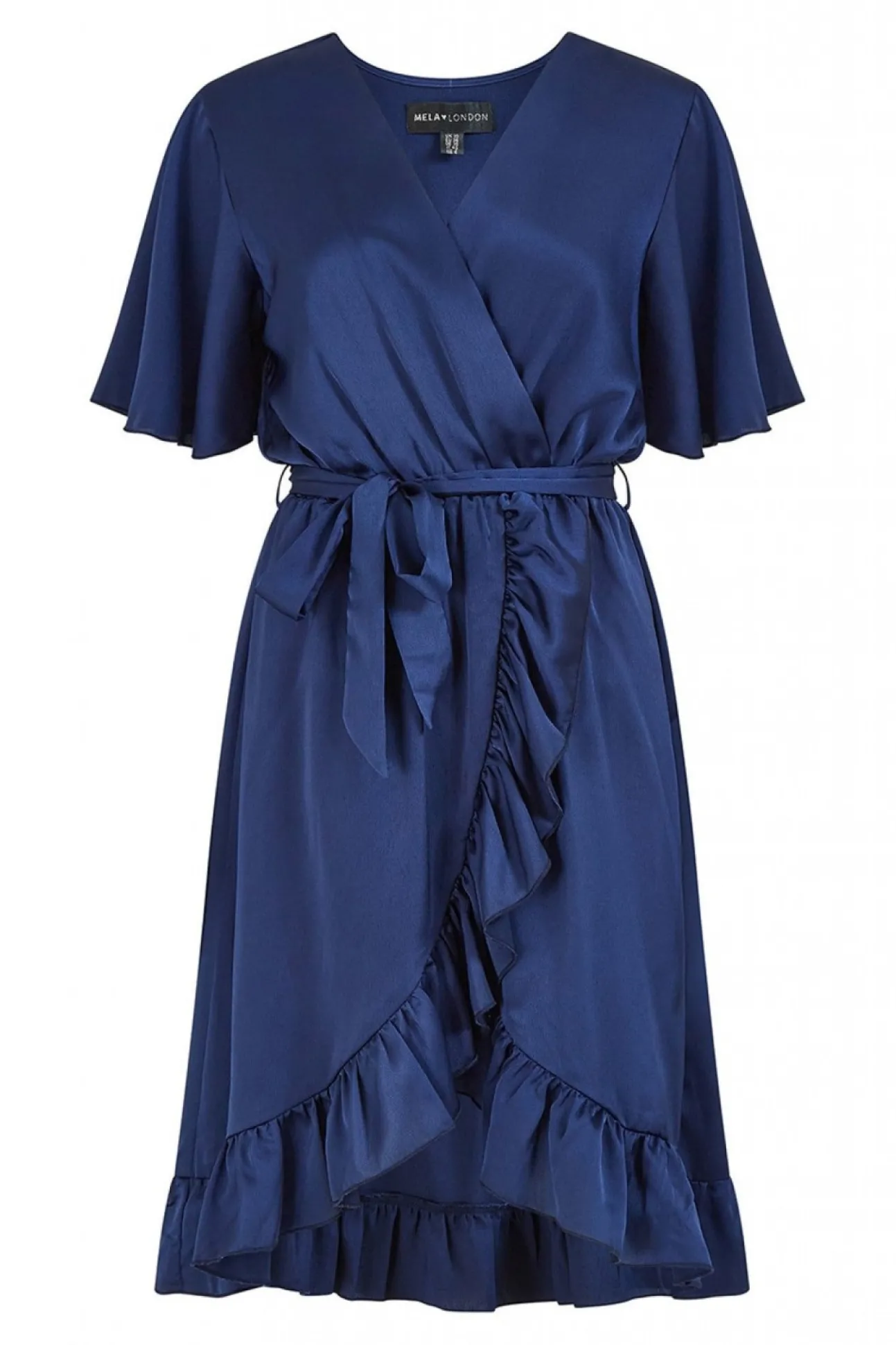 Women Mela London Satin Wrap Dress