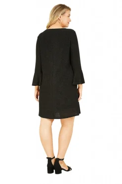 Women Mela London Sparkle Tunic With Fluted Sleeves