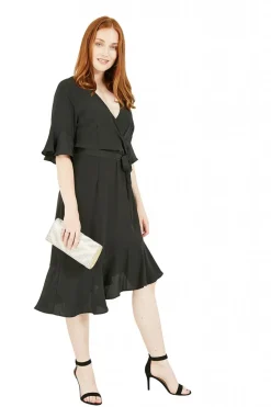 Women Mela London Wrap Dropped Sleeve Dress