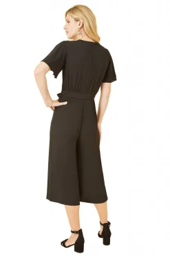 Women Mela London Wrap Over Jumpsuit With Angel Sleeve