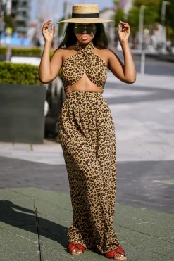 Women SETSOFRAN London Leopard Print Pants Set