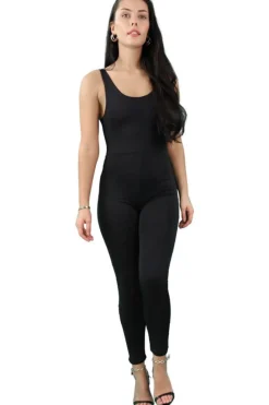 Women Signage Double Layered Sleeveless Jumpsuit