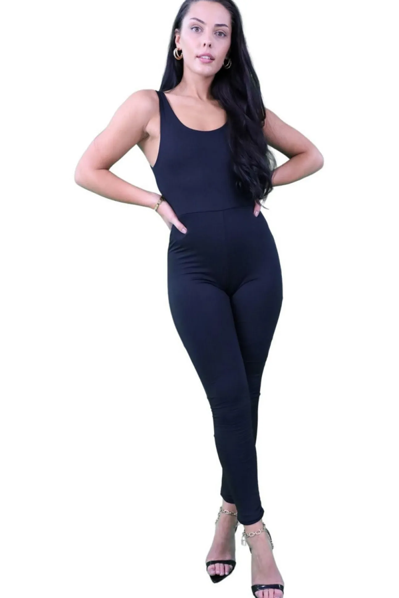 Women Signage Double Layered Sleeveless Jumpsuit