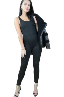 Women Signage Double Layered Sleeveless Jumpsuit