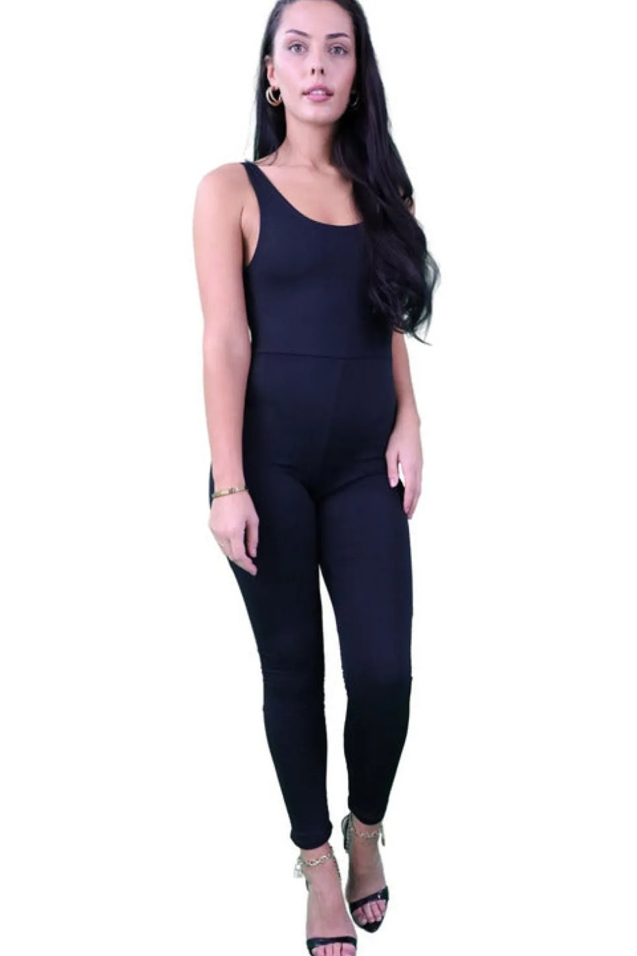 Women Signage Double Layered Sleeveless Jumpsuit