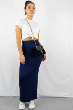 Women Signage Pencil Maxi Skirt In