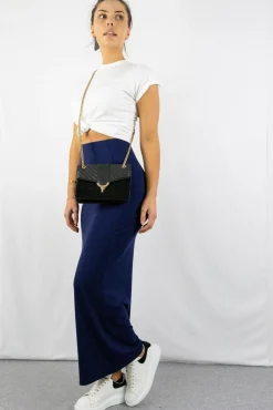 Women Signage Pencil Maxi Skirt In