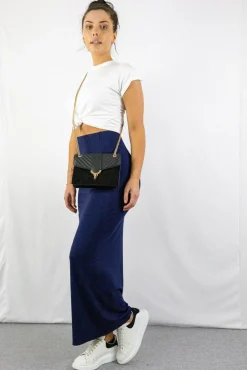 Women Signage Pencil Maxi Skirt In