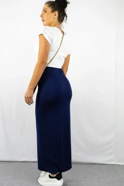 Women Signage Pencil Maxi Skirt In
