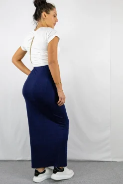 Women Signage Pencil Maxi Skirt In