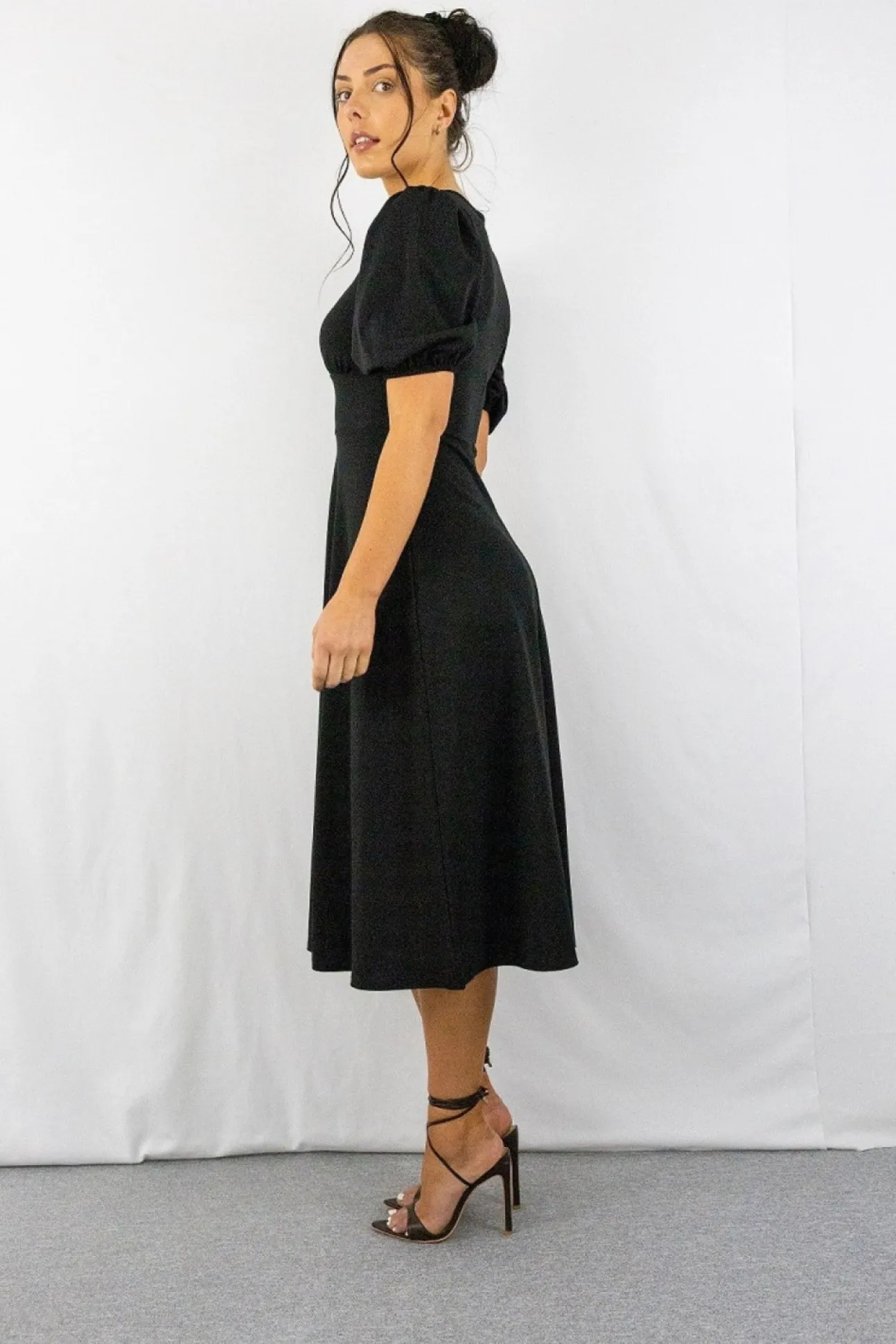 Women Signage Round Neck Mini Dress