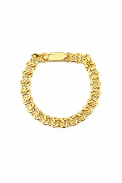 Women White Leaf Chain Link Bracelet In