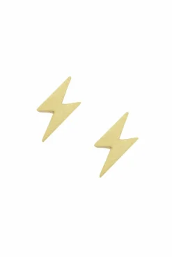 Women White Leaf Lightning Strike Earring In